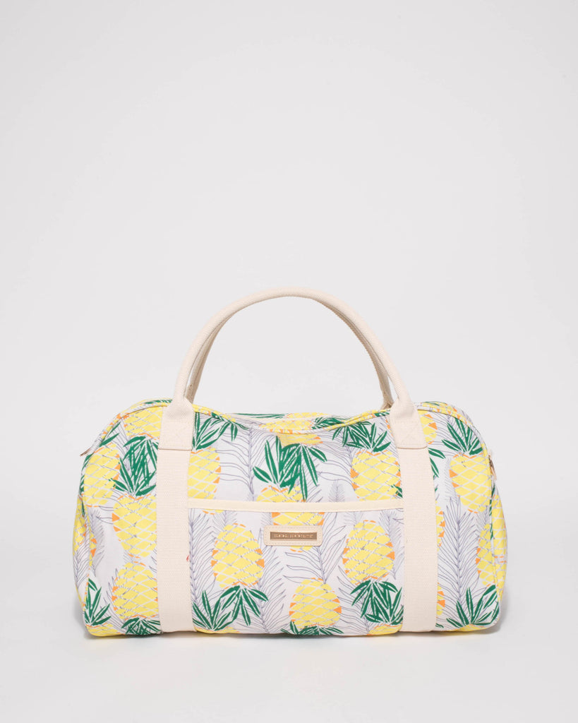 Pineapple Folded Canvas Weekender Bag