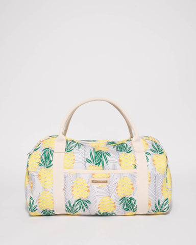 Pineapple Folded Canvas Weekender Bag
