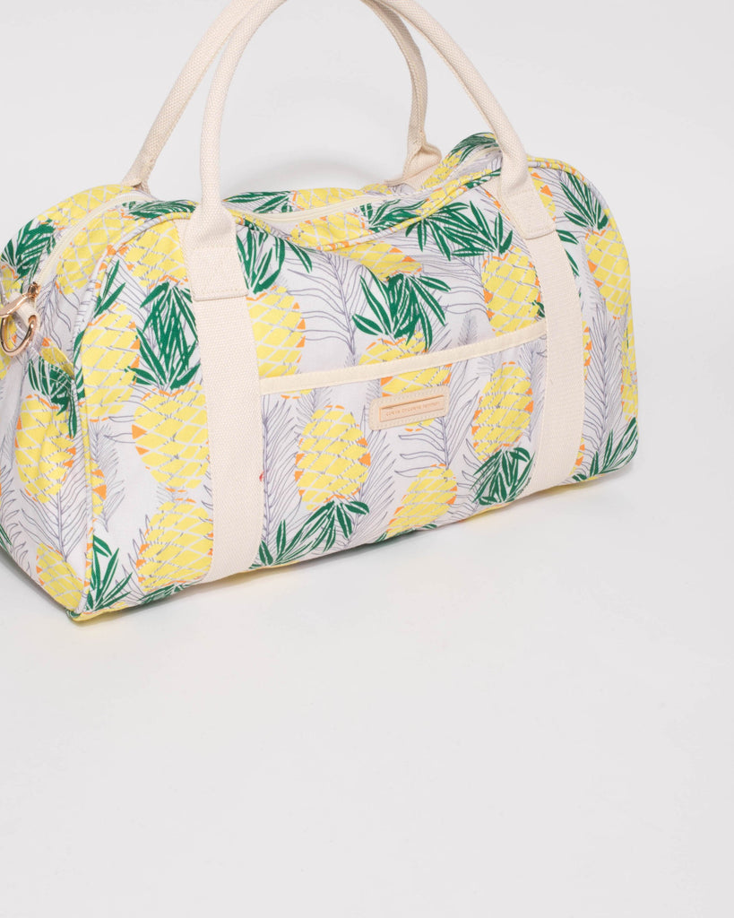 Pineapple Folded Canvas Weekender Bag