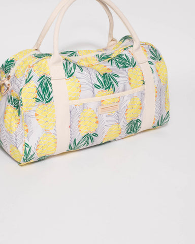 Pineapple Folded Canvas Weekender Bag