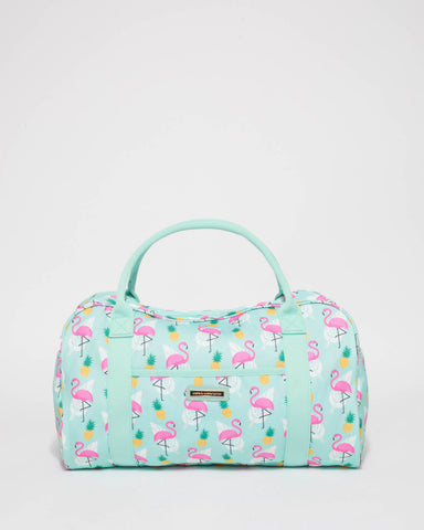 Flamingo Folded Canvas Weekender Bag