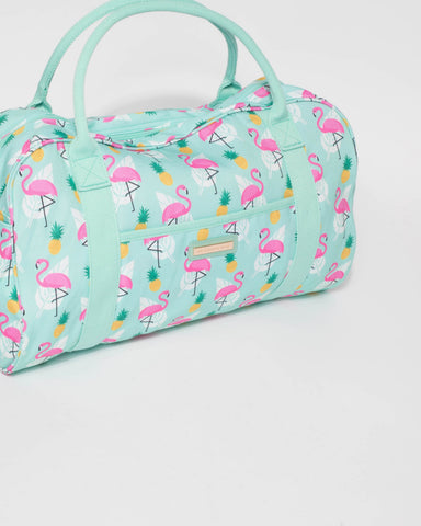 Flamingo Folded Canvas Weekender Bag