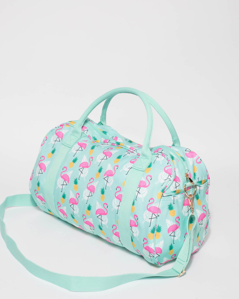 Flamingo Folded Canvas Weekender Bag