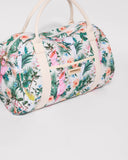 Multi Colour Hibiscus Folded Canvas Weekender Bag