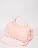 Pink Folded Canvas Weekender Bag
