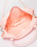 Pink Folded Canvas Weekender Bag
