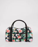 Black Floral Folded Canvas Weekender Bag