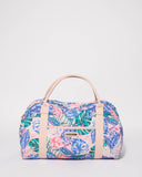 Multi Colour Leaf Folded Canvas Weekender Bag