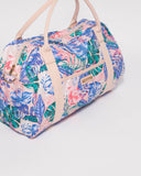Multi Colour Leaf Folded Canvas Weekender Bag