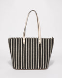Monochrome Maya Weave Slouch Tote Bag