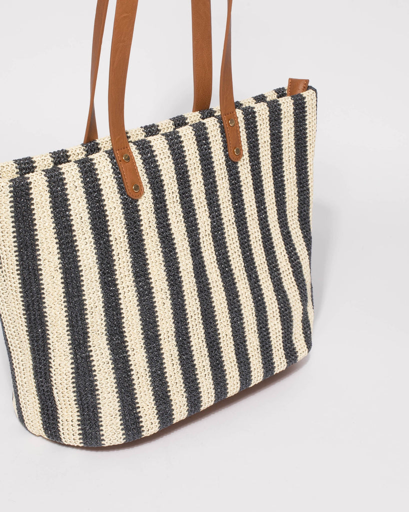 Multi Colour Maya Weave Slouch Tote Bag