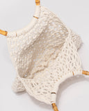 Ivory Crochet Cane Small Bag
