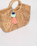 Natural Leon Basket Tote Bag