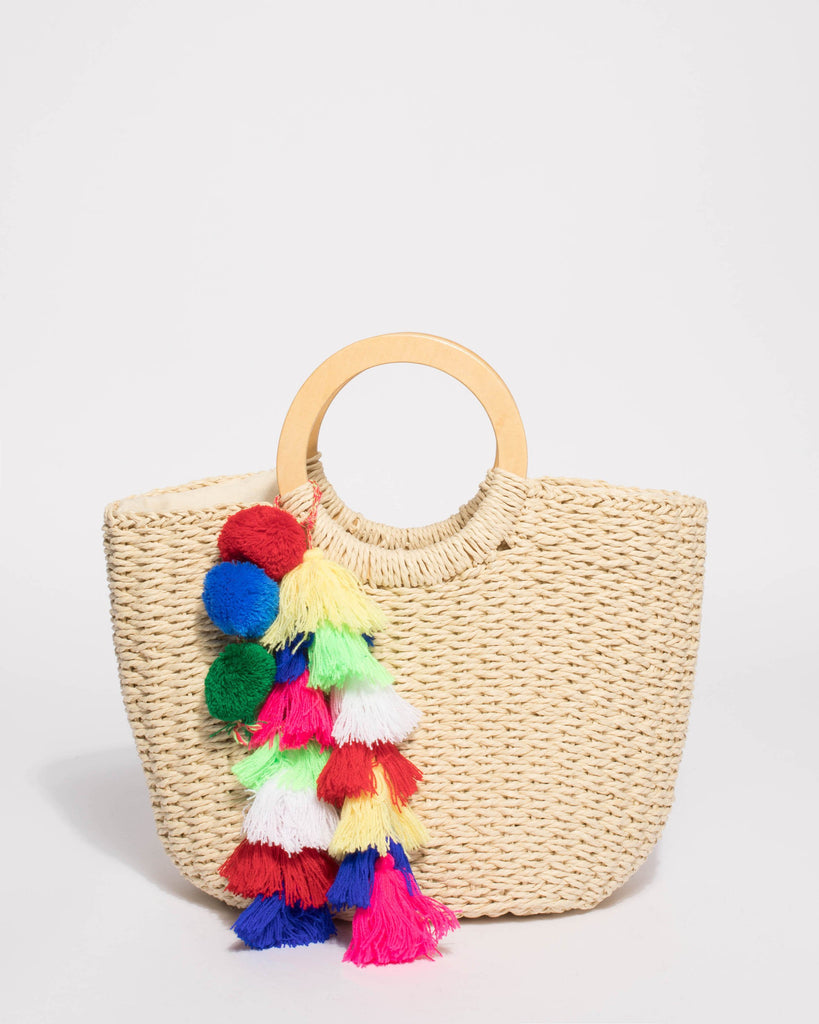 Natural Eva Soft Weave Basket Tote Bag