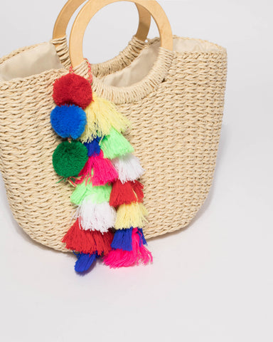 Natural Eva Soft Weave Basket Tote Bag