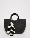 Black Eva Soft Weave Basket Tote Bag