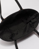Black And Natural Summer Weave Tote Bag