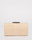 Natural Belinda Weave Tassel Clutch Bag
