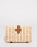 Natural Kiki Weave Small Clutch Bag