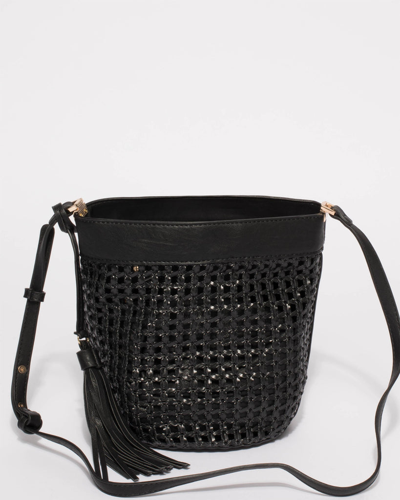 Black Weave Billie Small Bag
