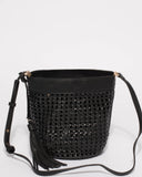Black Weave Billie Small Bag
