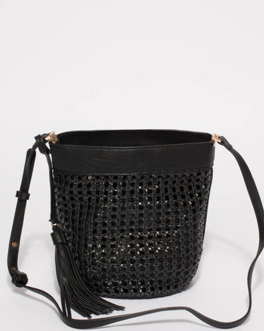 Black Weave Billie Small Bag