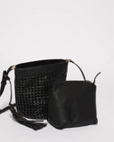 Black Weave Billie Small Bag
