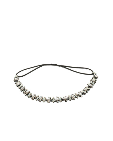 Pearl And Black Stone Elastic Headband