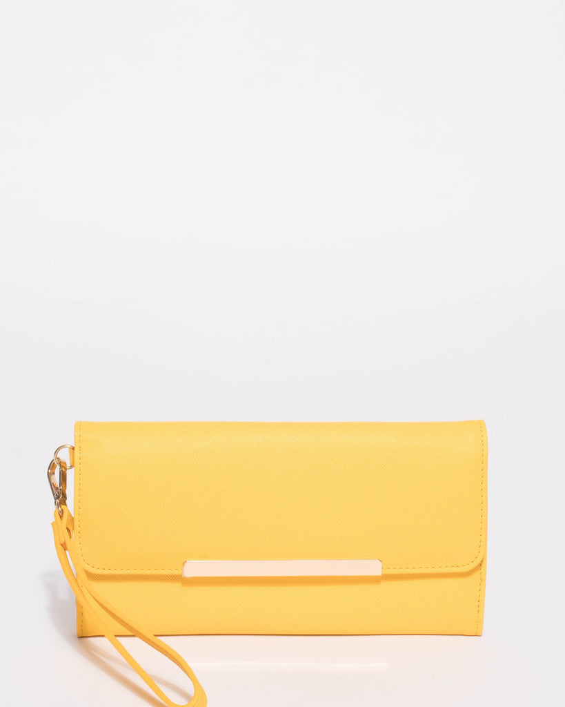 Yellow Fran Wristlet Wallet