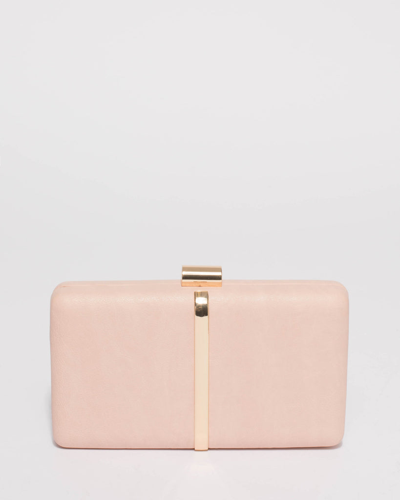 Pink Cleo Hardcase Clutch Bag