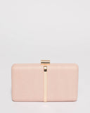 Pink Cleo Hardcase Clutch Bag