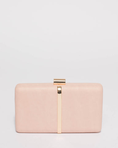 Pink Cleo Hardcase Clutch Bag