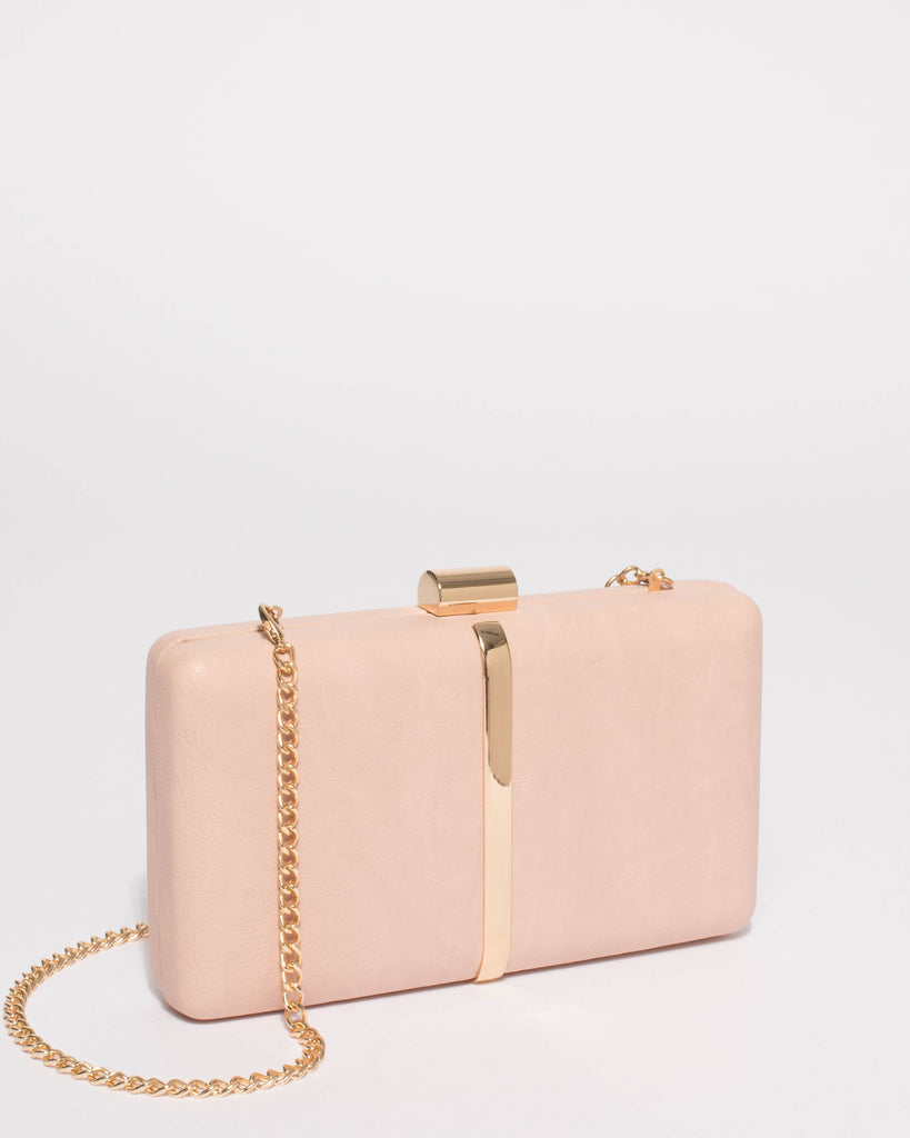 Pink Cleo Hardcase Clutch Bag
