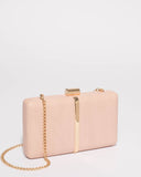 Pink Cleo Hardcase Clutch Bag