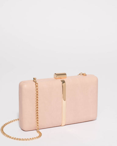Pink Cleo Hardcase Clutch Bag