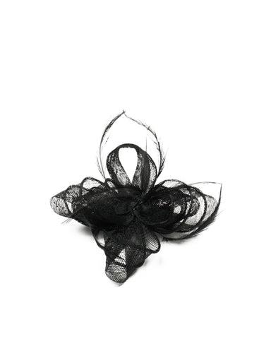 Black Fascinator Hair Clip