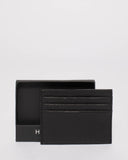 Leo Black Leather Credit Card Wallet