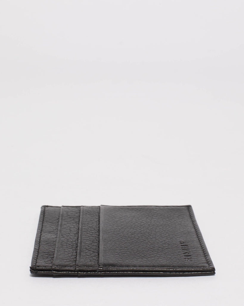 Leo Black Leather Credit Card Wallet