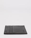 Leo Black Leather Credit Card Wallet