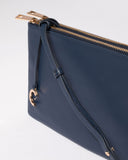 Navy Leather Margot Crossbody Bag