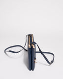 Navy Leather Margot Crossbody Bag