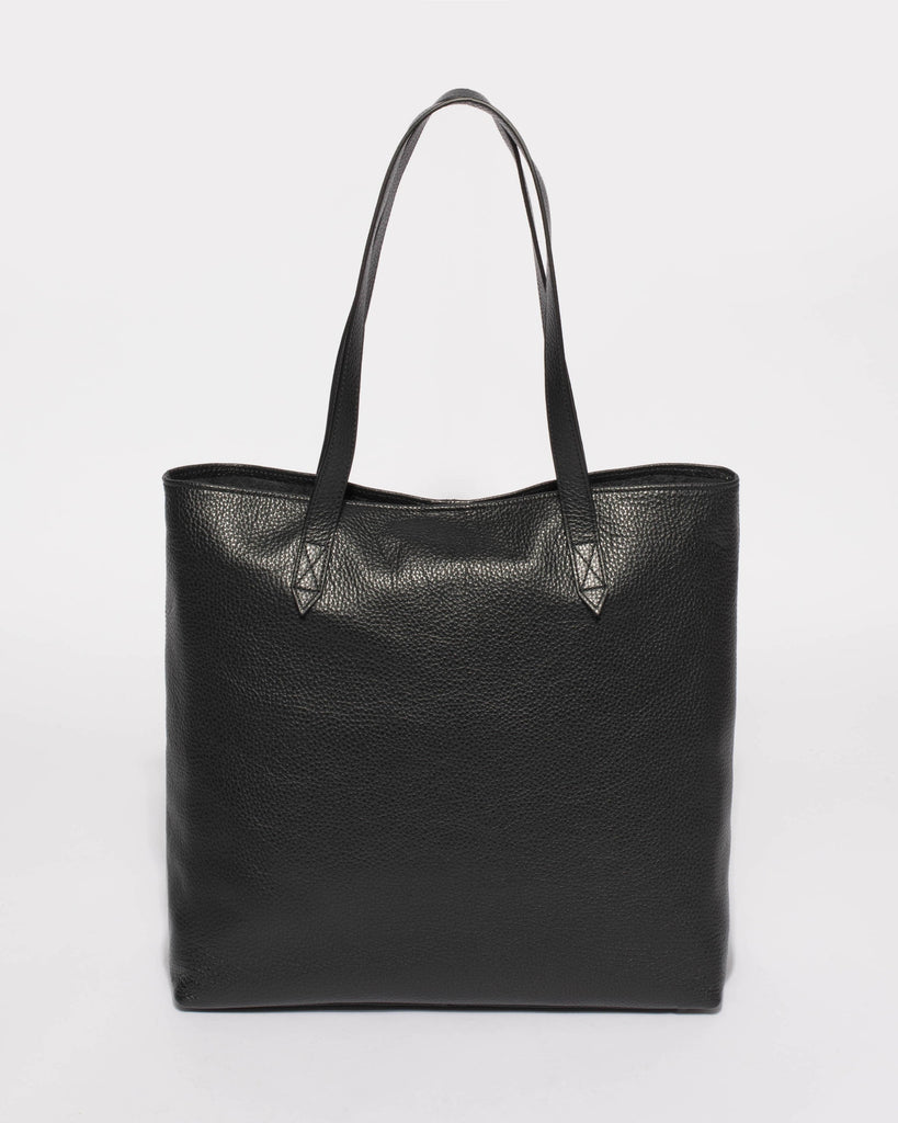 Black Nelly Leather Slouch Bag
