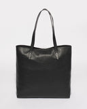 Black Nelly Leather Slouch Bag