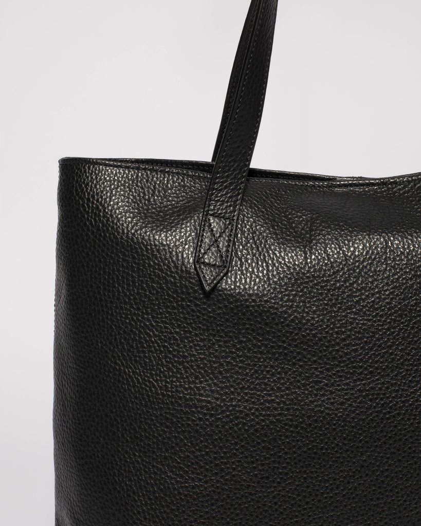 Black Nelly Leather Slouch Bag