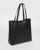 Black Nelly Leather Slouch Bag