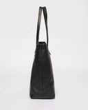 Black Nelly Leather Slouch Bag