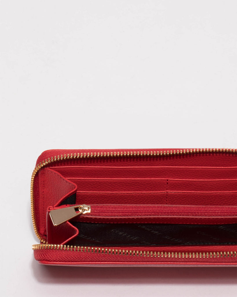 Red Leather Charlize Wallet