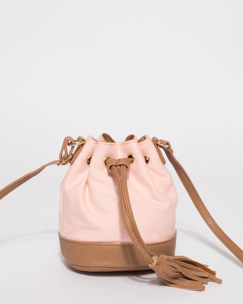 Pink Junior Tali Drawstring Mini Bucket Bag