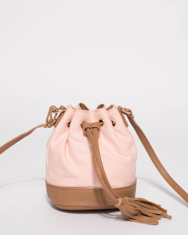 Pink Junior Tali Drawstring Mini Bucket Bag