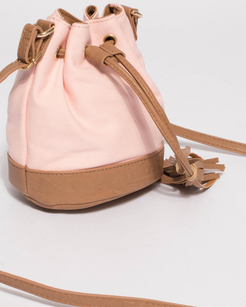 Pink Junior Tali Drawstring Mini Bucket Bag